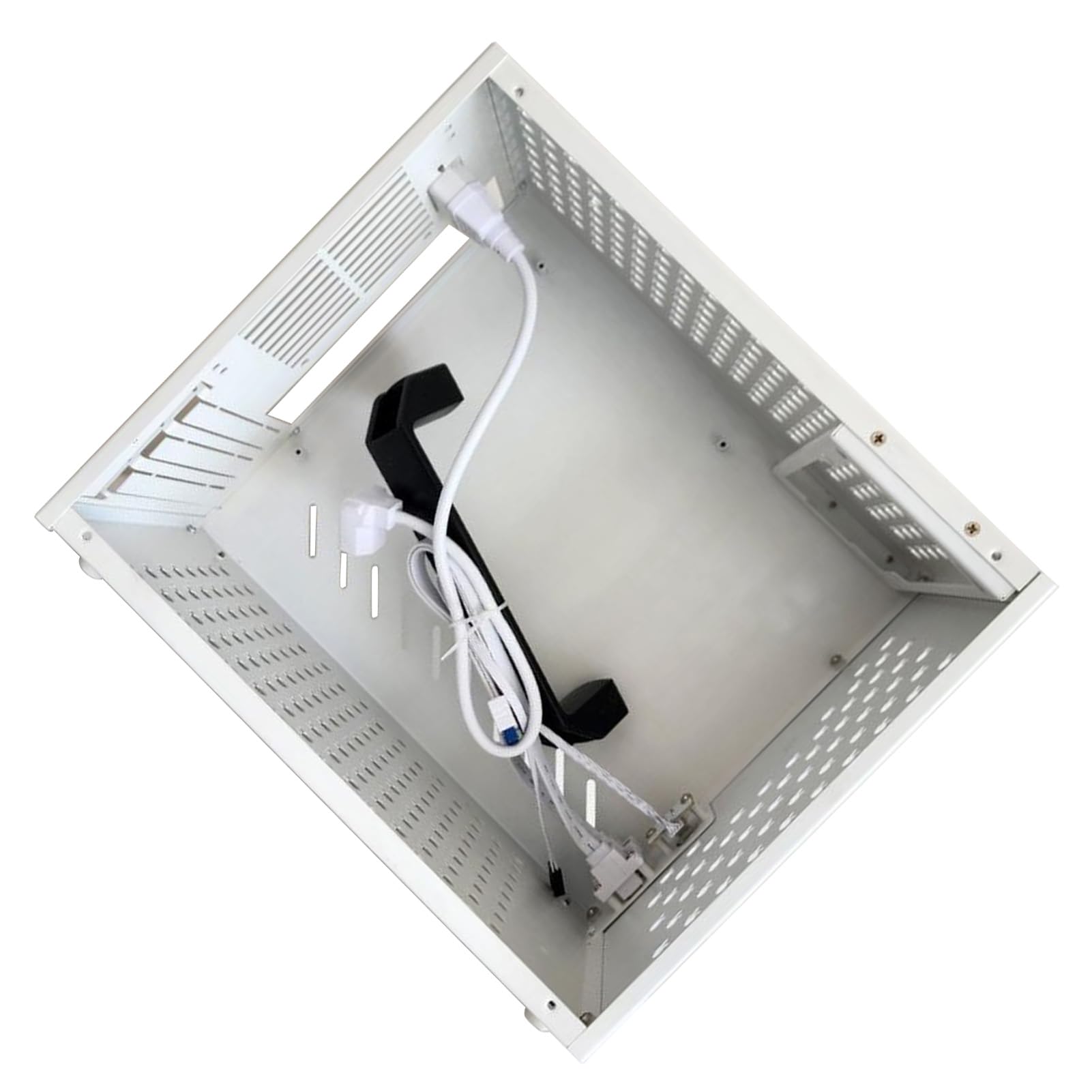 Asixxsix Case per PC ITX Fattore di Forma Ridotto, Case per Computer MATX/ITX con Pannello Laterale Trasparente Supporta Scheda Madre da 190x220 Mm e 170x170 Mm, GPU Fino a 280, 3 Slot PCI, PSU ATX