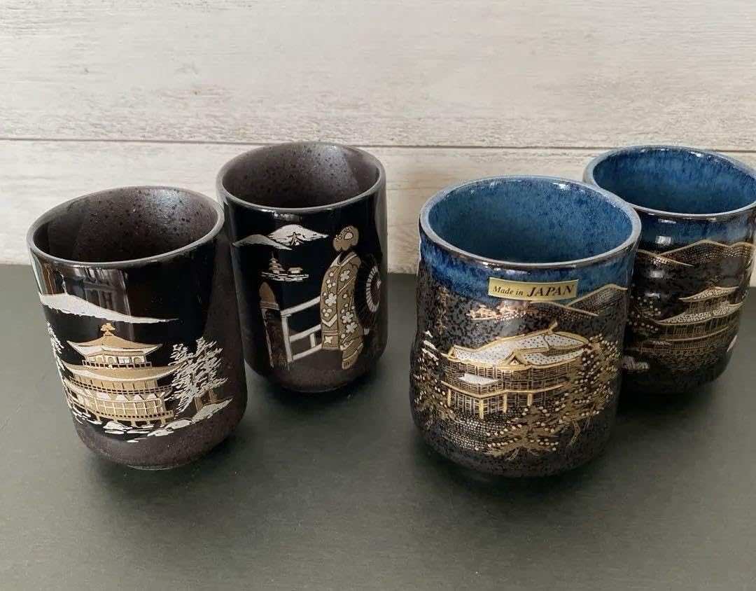 金閣寺・清水寺茶道具湯呑他11点セット Amazon | 湯呑み 京都 金閣寺 清水寺 4個セット | ノーブランド品 | 湯呑み