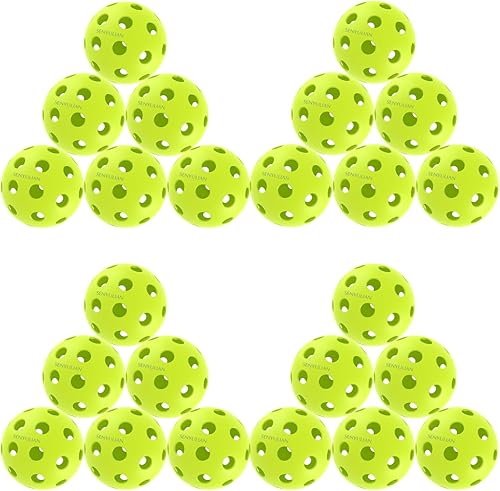 Miniatura 8 de Pelotas de pickleball para exteriores de 40 agujeros de grado profesional, probadas por jugadores con diseño resistente al viento, diseñadas