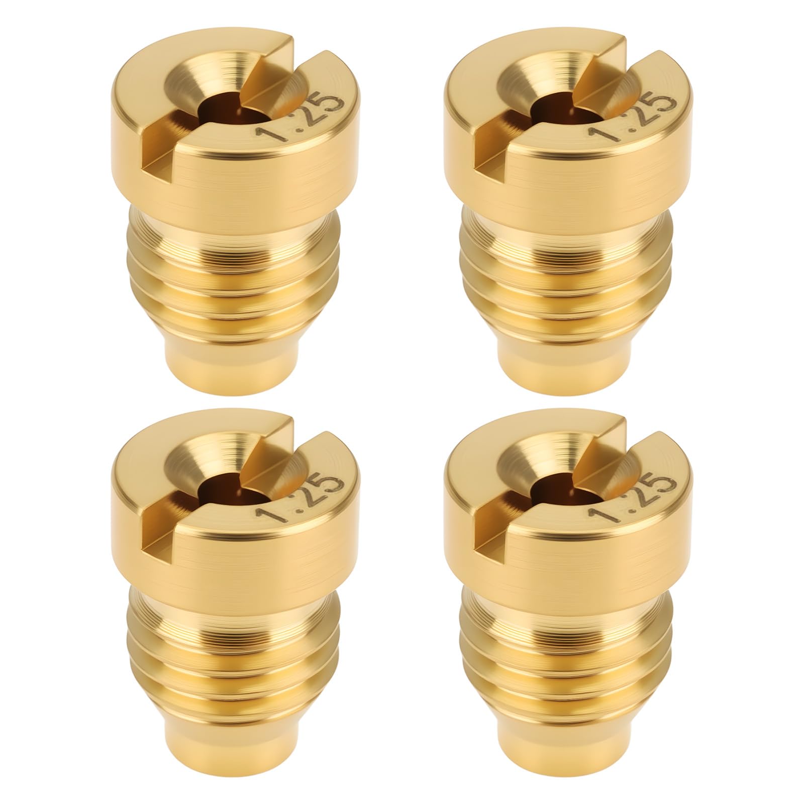 MechPort 4pcs Foam Cannon Orifice Nozzles 1.25 mm Brass Compatible with MJJC Compatible with Karcher K Series