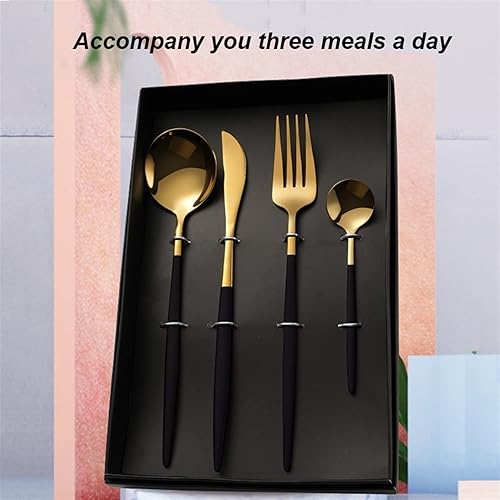 Miniatura 2 de Material de acero inoxidable fuerte y duradero juego de cubiertos de 4 piezas adecuado para el hogar restaurante y otras escenas apto para