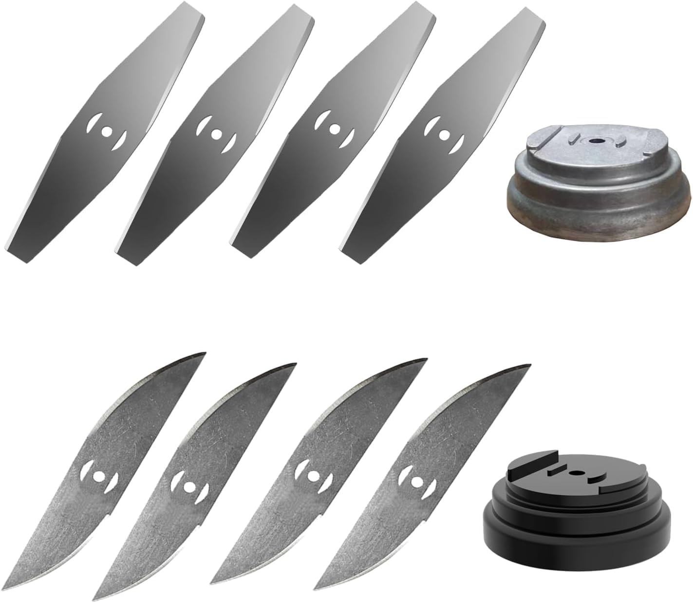 Strimmer, Cordless Strimmer, Grass Trimmer, Strimmer Cordless, Garden Strimmer, Grass Trimmer Blade Heads Replacements, With Blade Base 8 Pack (Accessories)