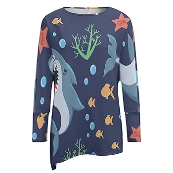 H&O _ サメロングスリーブTシャツ H&O サメ ロンT 5.6オンスロングスリーブTシャツ | outdoor MIL's