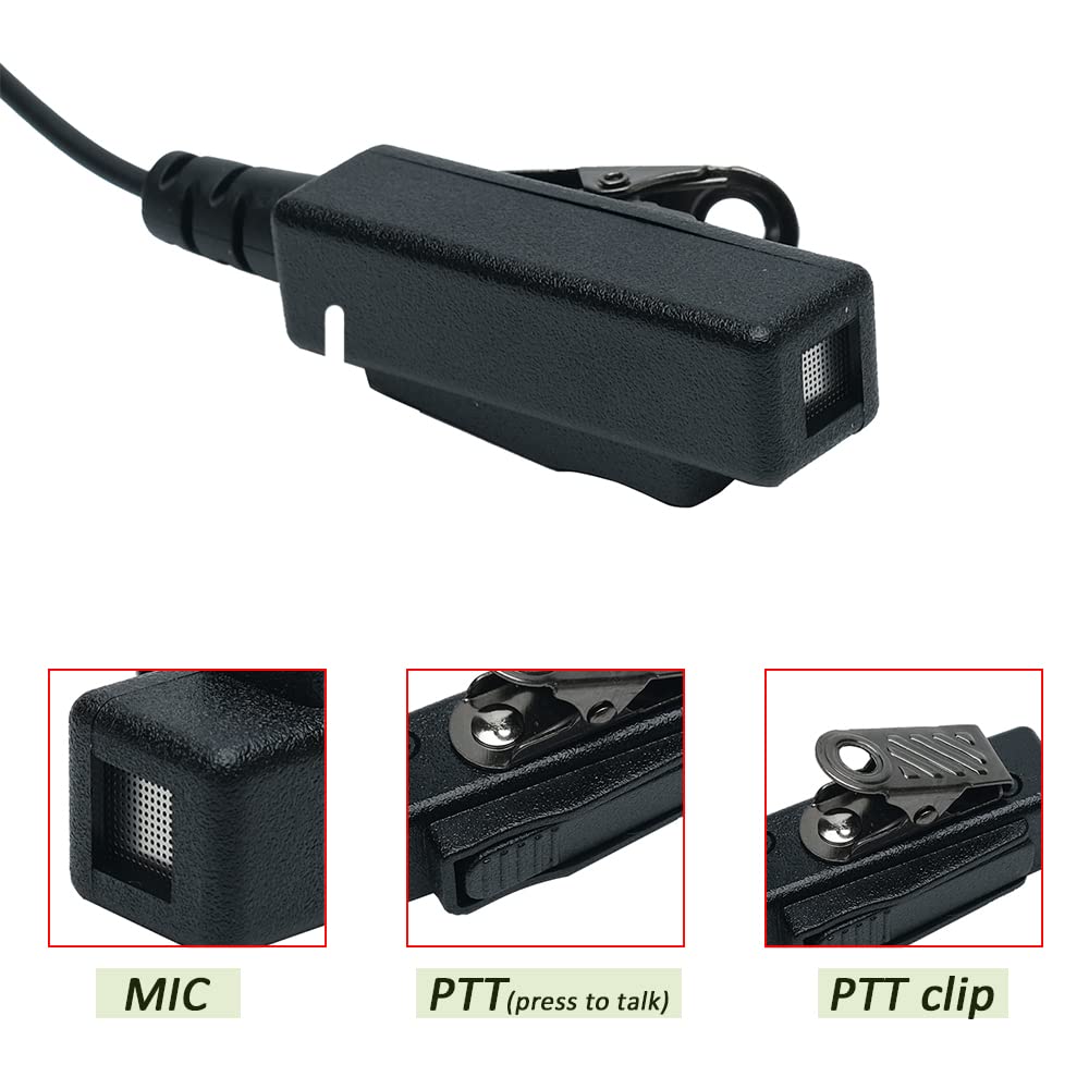 Auricolari acustici con microfono PTT per radio walkie talkie HYT HYT BD502 BD502i PD502 PD562 TC-508 TC-580