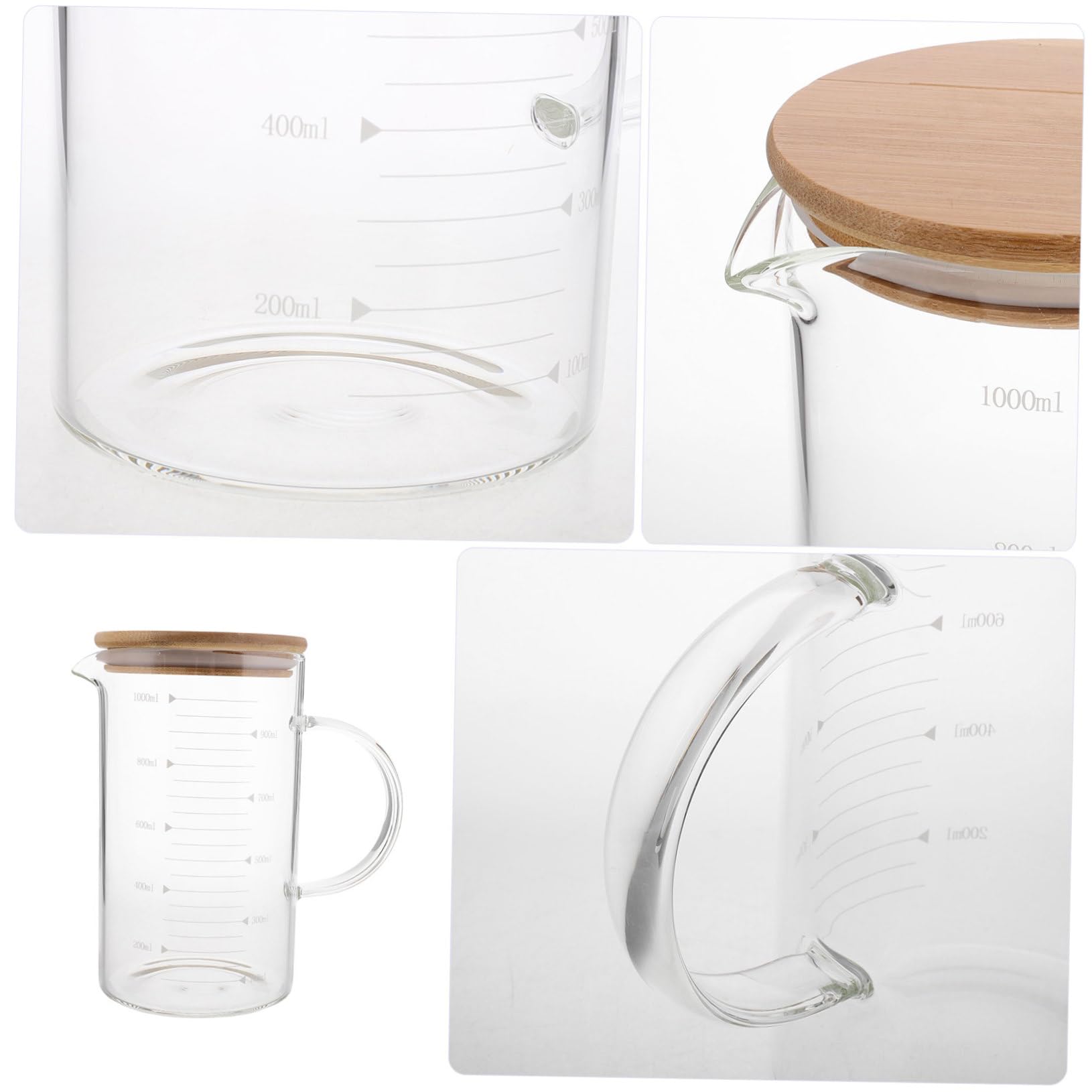 BESTOYARD Misurino Manico e Coperchio Per Caffè Succo e Bevande Misuratore Graduato Per Cucina e Ristorazione Design Elegante e Versatile