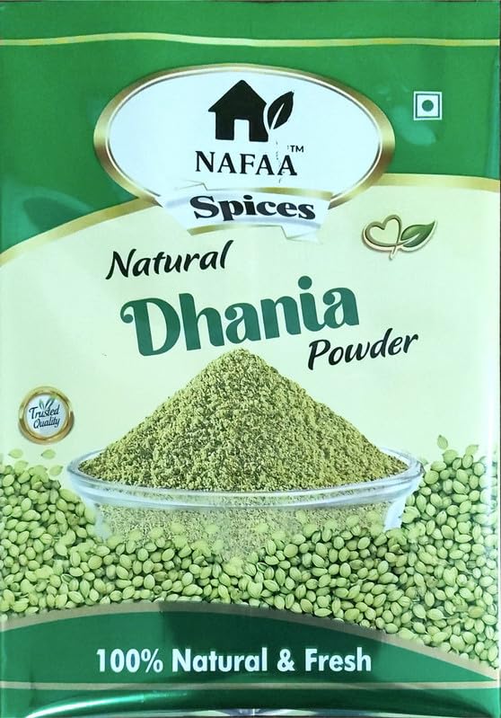 Image of NAFAA Coriander Powder | Ground Dhania Spice for Cooking Seasoning | Indian Food Preparation Coriander Masala Powder for Curry Sabzi Dal Marinade and Kitchen Spice - 400g (Pack Of 2)