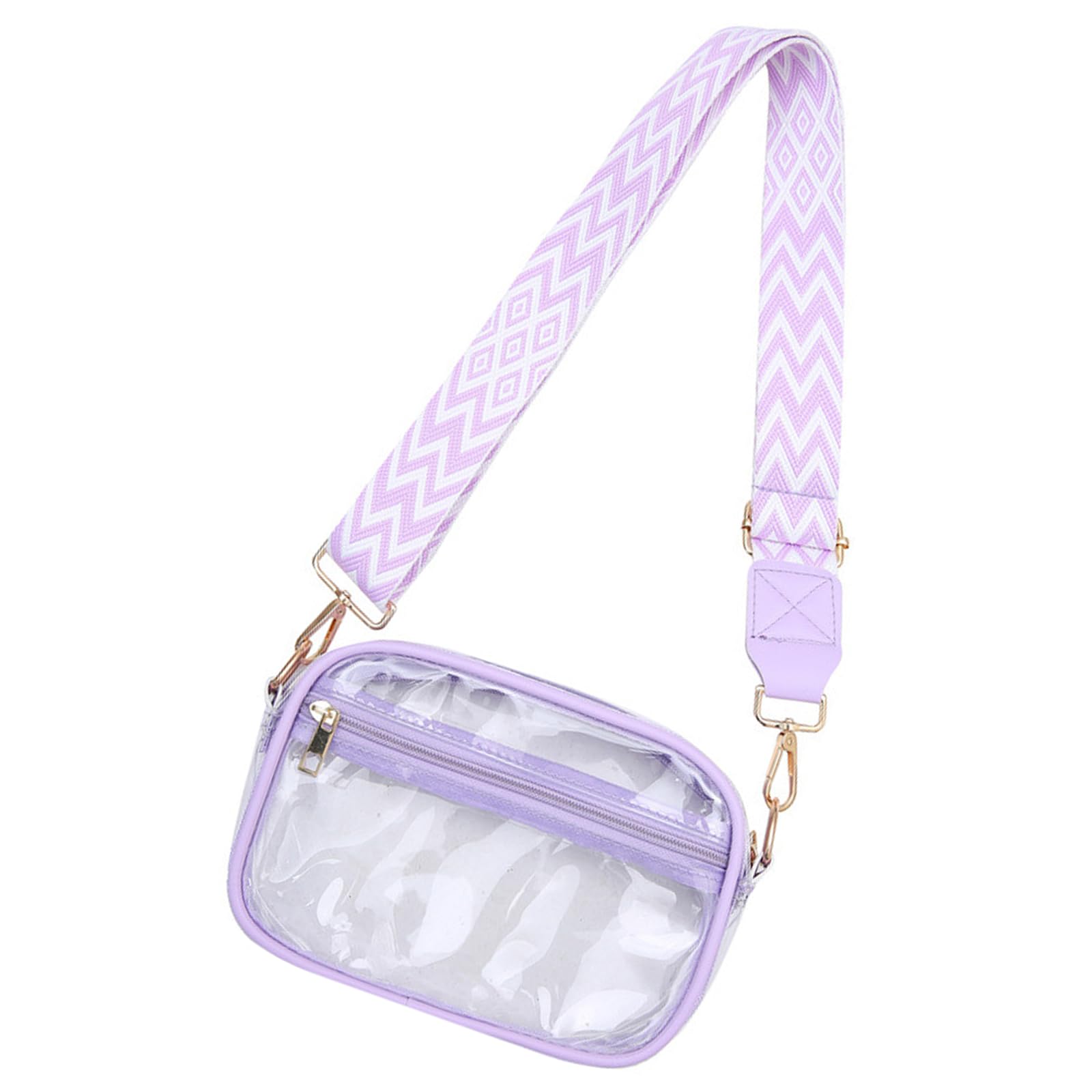 Przezroczysta torba crossbody, wodoodporna torba listonoszka, przezroczysta torba na koncert, dla kobiet i mężczyzn, przezroczysta torba na ramię z PCW, z regulowanym paskiem, na koncerty, zakupy,