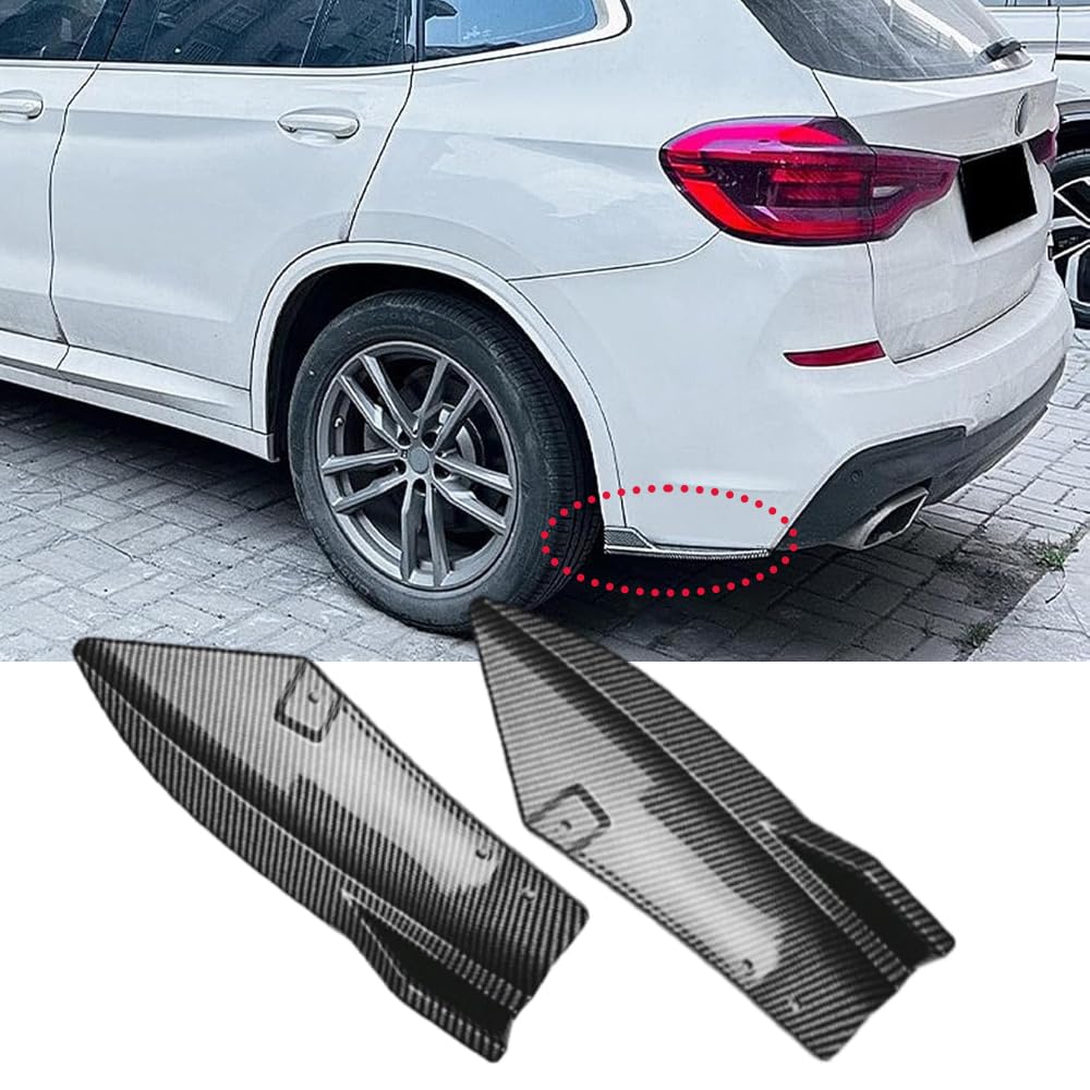 Dyfuzor tylnego zderzaka samochodowego, osłona bocznego zderzaka, osłona Canard, kompatybilny z BMW X3 G01 LCI M Sport, wykończenie o wyglądzie włókna węglowego