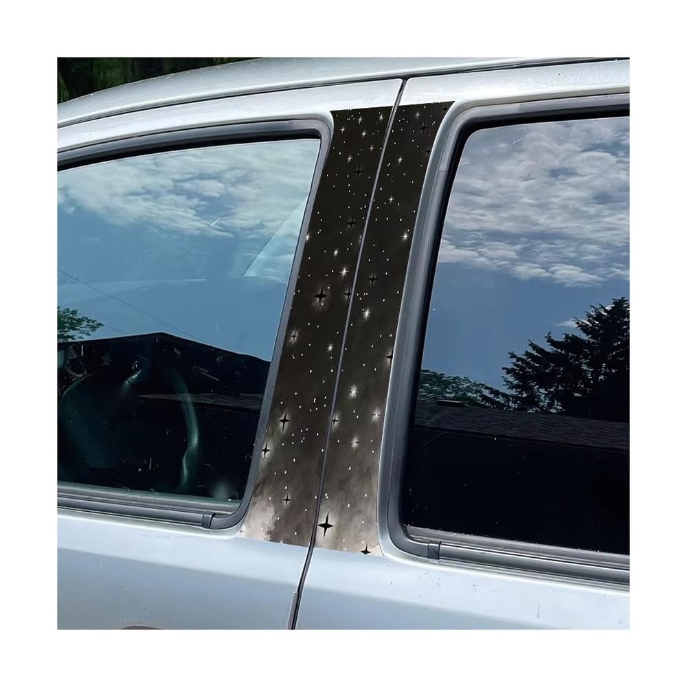 Bertdcx One Color Automotive B-Pillar Starry Night Glossy Material Protective Film Auto Parts
