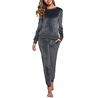 Wayleb Pigiama Donna Invernale in Pile Lungo Tuta Sportiva Donna Caldo Completa in