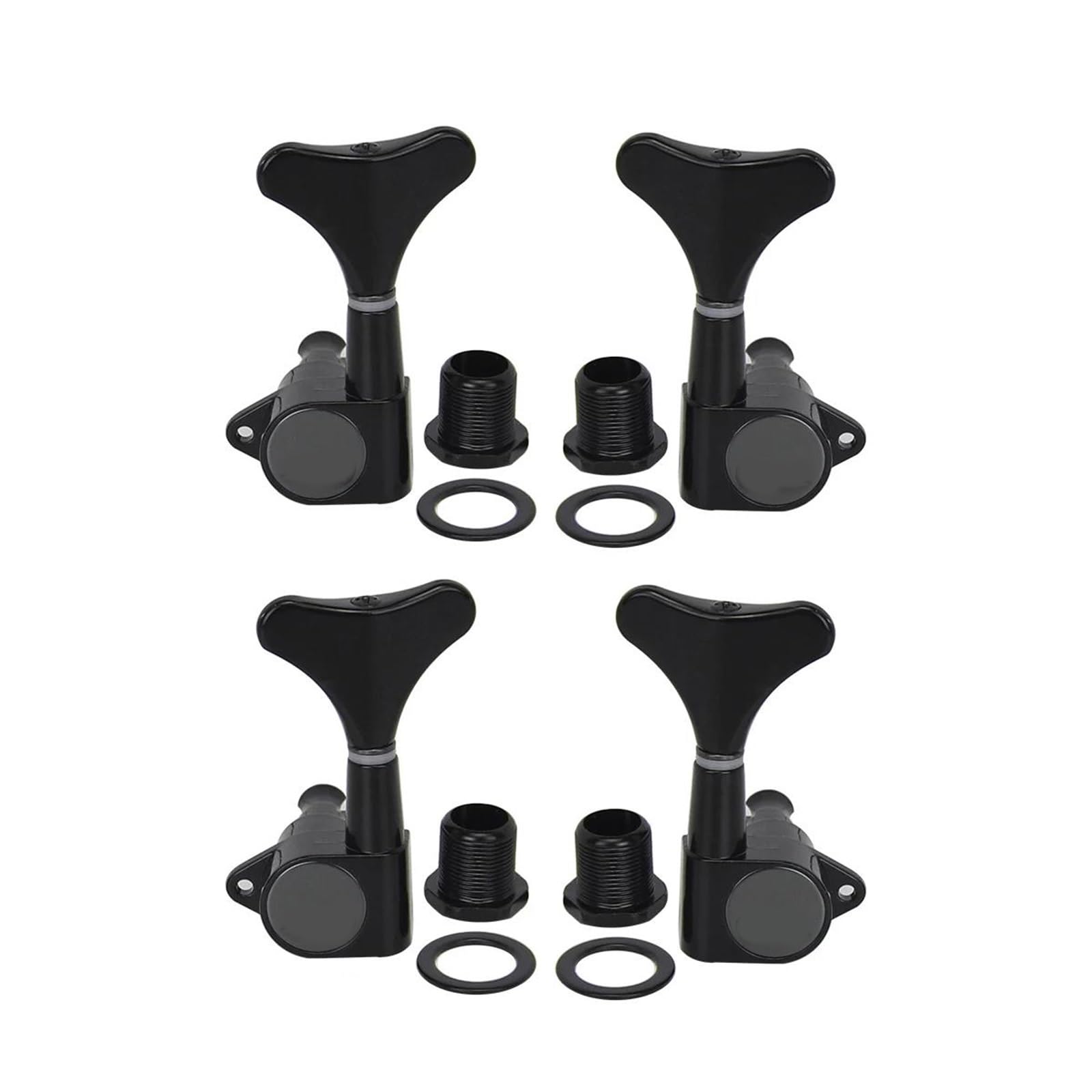 Juego De Jarras Afinación Para Bajo Eléctrico 2L2R (negro) Clavijas Guitarra