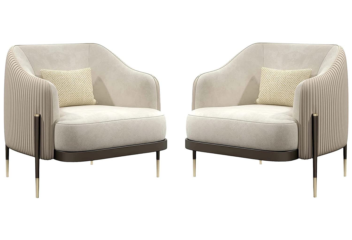 Aesthetic Quilting 360 Degree Designer Quilting/Dining/Armchair Fabric  Single Sofa Set Lounge Accent Chair for Small Apartments, Living Room,