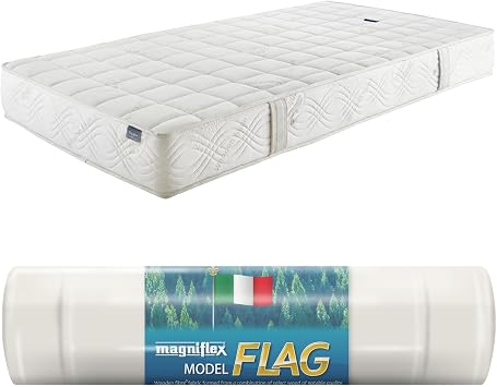 Magniflex High-Resilience Foam Mattress Flag FX, Single, 8.7 Inches 22 cm, 2-Layered Structure, Firm Base, Soft on Top, Pressure Relief, Ideal Sleeping Posture, Made in Italy, Flagship Model
