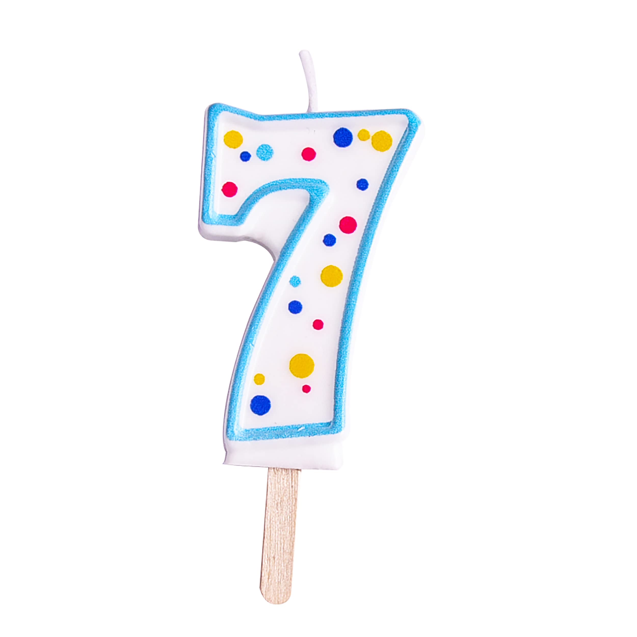 Pme Blue Number 7 Candle, 4 X 1 X 6.3 Cm