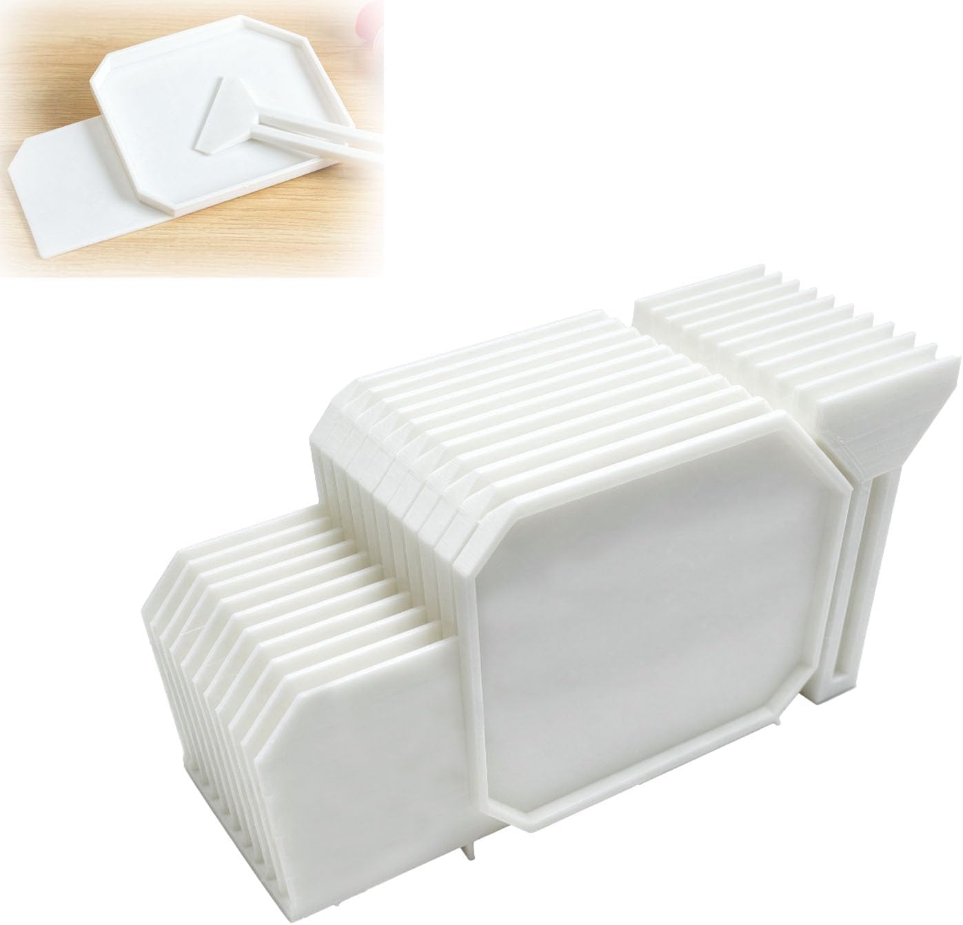 Epoxy Resin Spatula with Tray, Resin Mixing Spatula