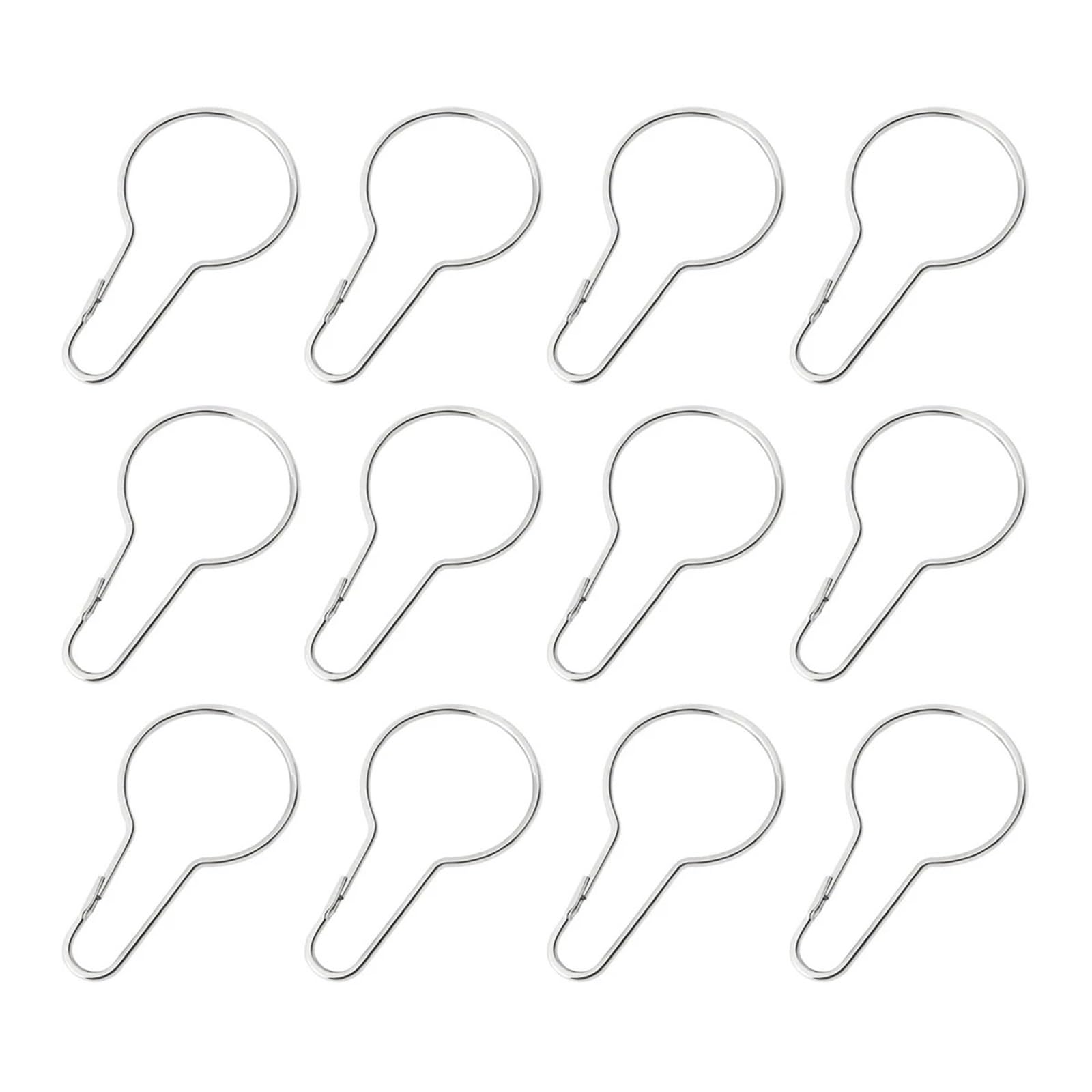 Hooks Clips for Drapes, 100 Pcs Shower Curtain Hooks Glide Roller Stainless Steel Rings with Clips Polished