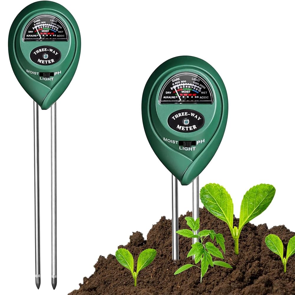 Yrpacfb Unisex Green Soil Moisture Meter, Accurate Soil Tester, Ground Moisture Tester, Soiltest Meter For Gardening, Farming And Outdoor Plants, For Indoor And Outdoor Vegetable Bed Gardens