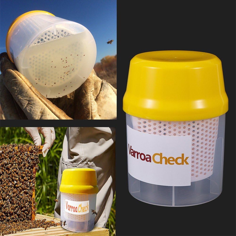 Tarro Probador De Ácaros Varroa para Monitor De Ácaros Varroa, Herramientas De Apicultura, Botella De Prueba De Ácaros Varroa a Prueba De Fugas para Apicultores