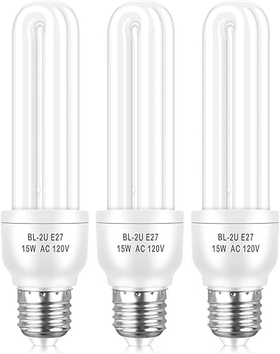 TINDTOP Bombillas de repuesto E27 de 15 W, bombillas UV tipo 2U compatibles con trajes de hogar, para Yluces, para Powify, para Keuomy, para Yissvic