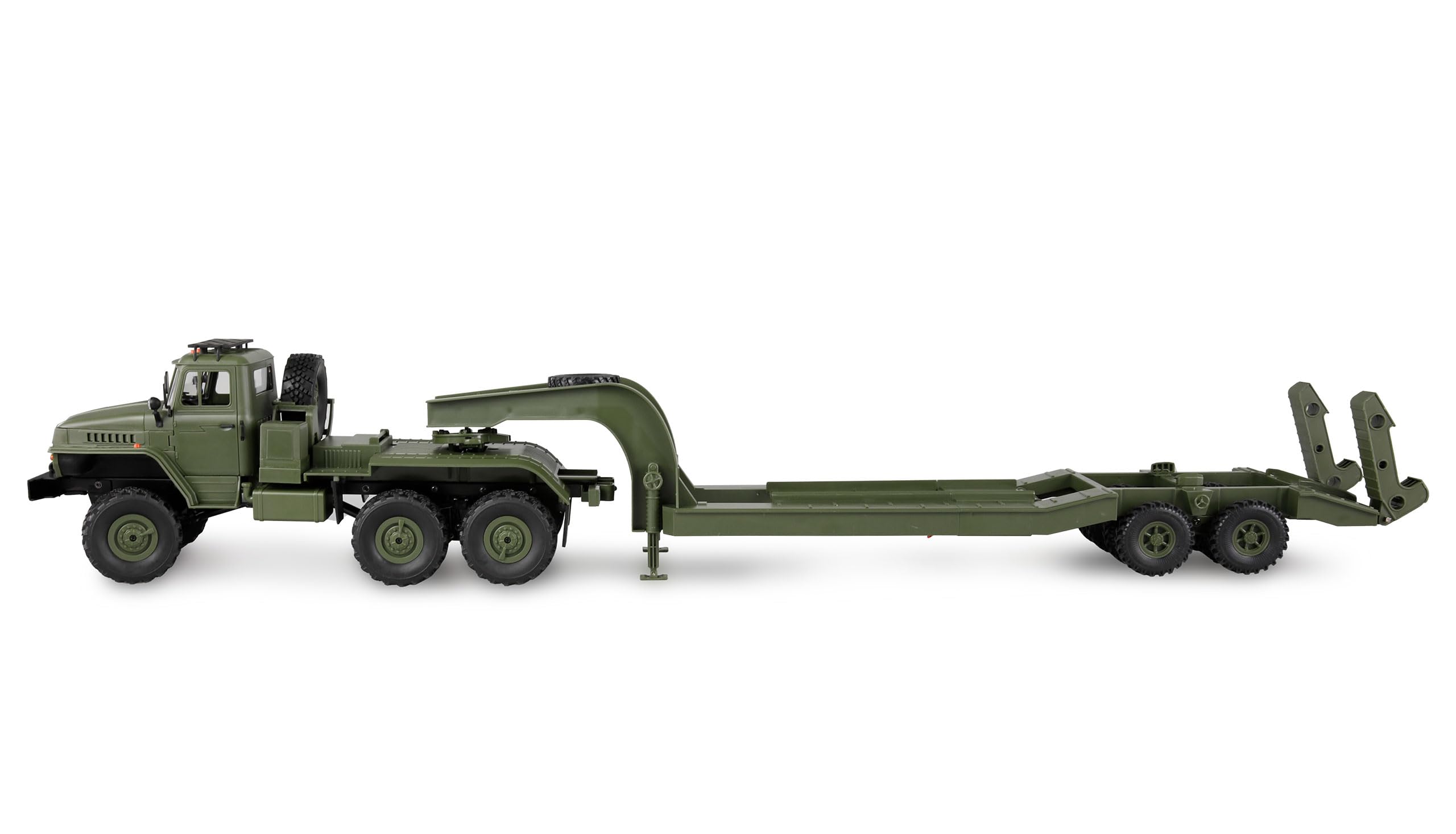 Amewi Ural B36 Militär LKW 6WD mit Tieflader RC ferngesteuert 1:16 RTR, grün