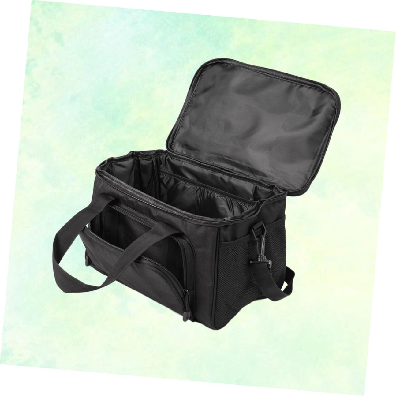 Totority Paquet de Pêche Multifonction en Tissu Oxford Noir Renforcé, Design Multi-Poches pour Accessoires de Pêche en Plein Air