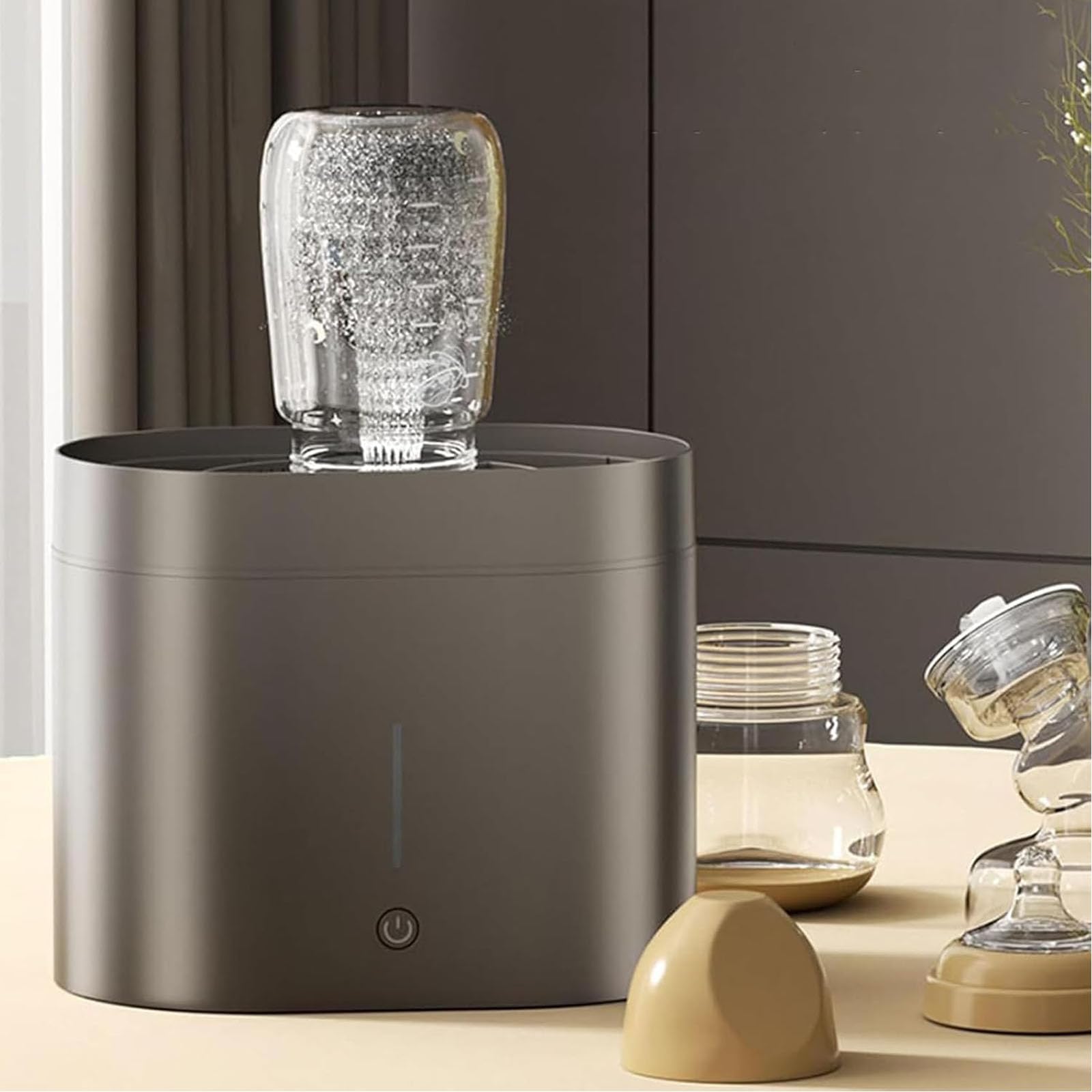 Lavavajillas Eléctrico, Automático para Tazas Y Botellas, De Sobremesa con Depósito De Agua De 1,6 L, Apto para Tazas De 3 a 10 Cm De Diámetro, Ideal para Cafeterías Y Bares.
