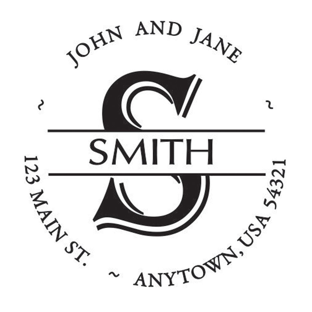 Custom Monogram Stamp - with 5cc Ink Bottle (A43)