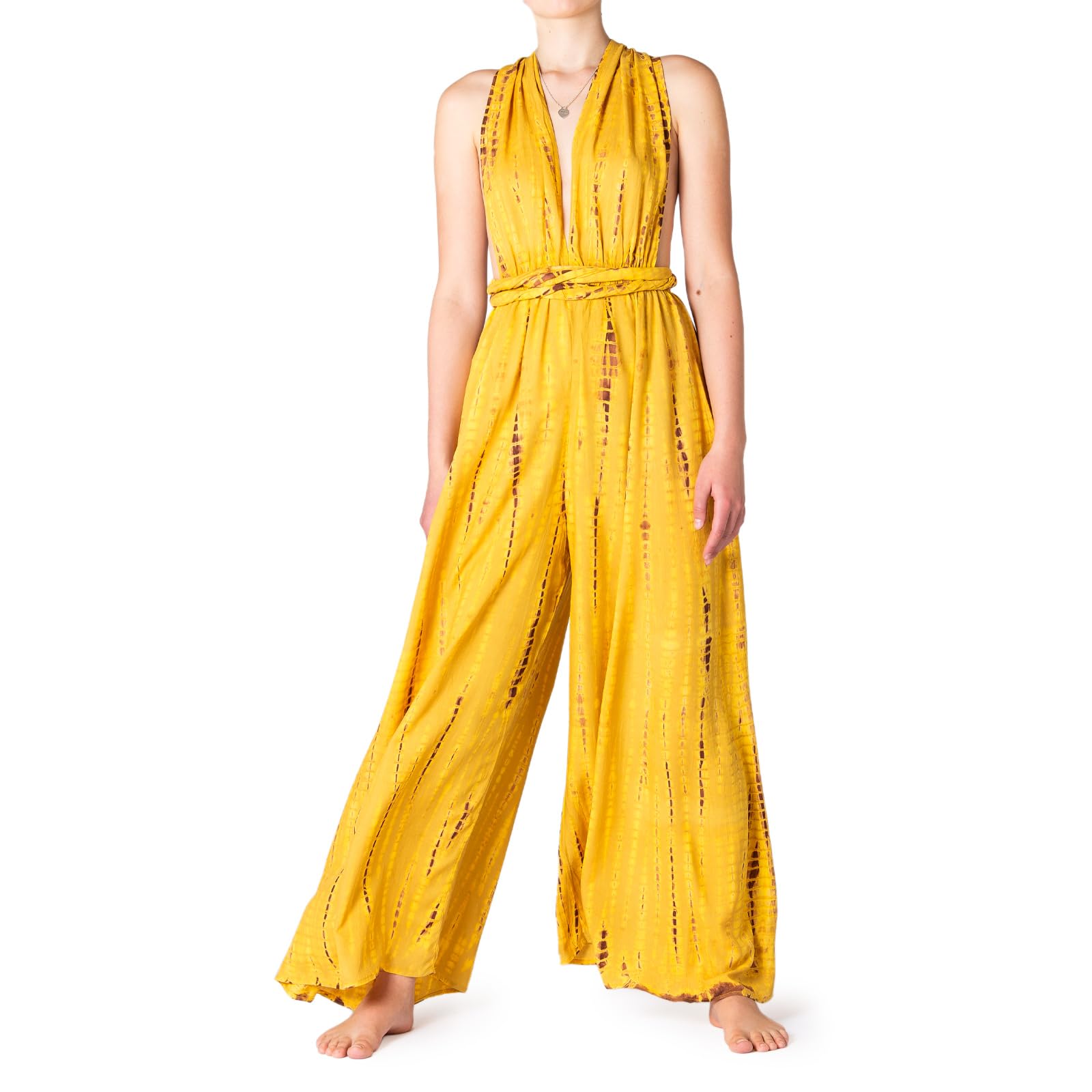 PANASIAM Infinity Dress Pants TieDy, Yellow Brown, M