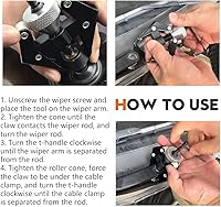 Vista 6 de Extractor de extracción de terminales de batería de brazo de limpiaparabrisas automotriz, herramientas de reparación de limpiaparabrisas