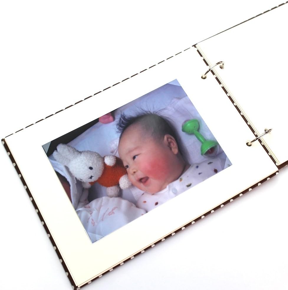 Tokonuts AS-83 E Photo Album, Mat Album, Polka Dot, Dark Brown