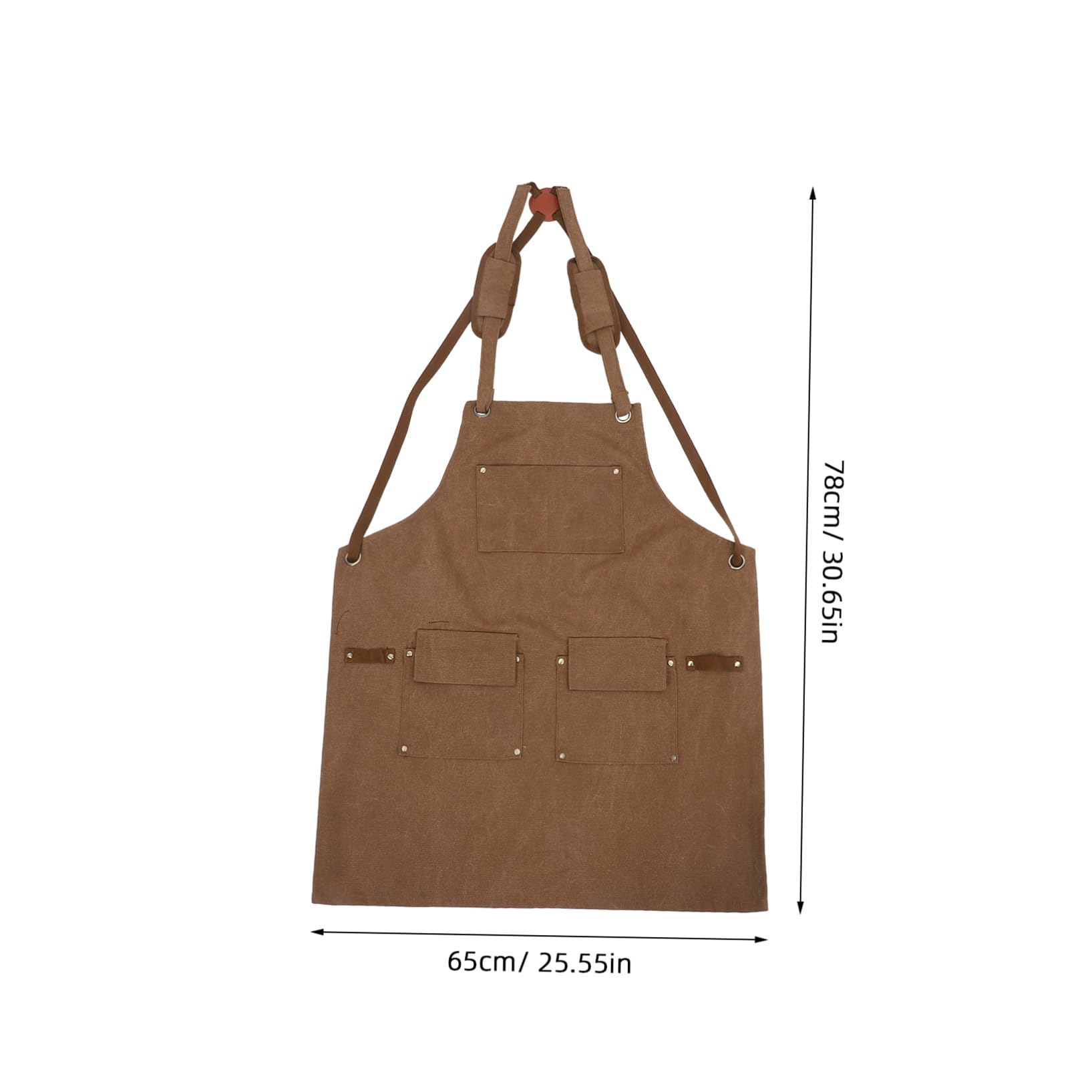 Delantal de Lona para Trabajo con Bolsillos Múltiples Tirantes Ajustables y Protección Completa para Carpintería Jardinería y Taller Unisex