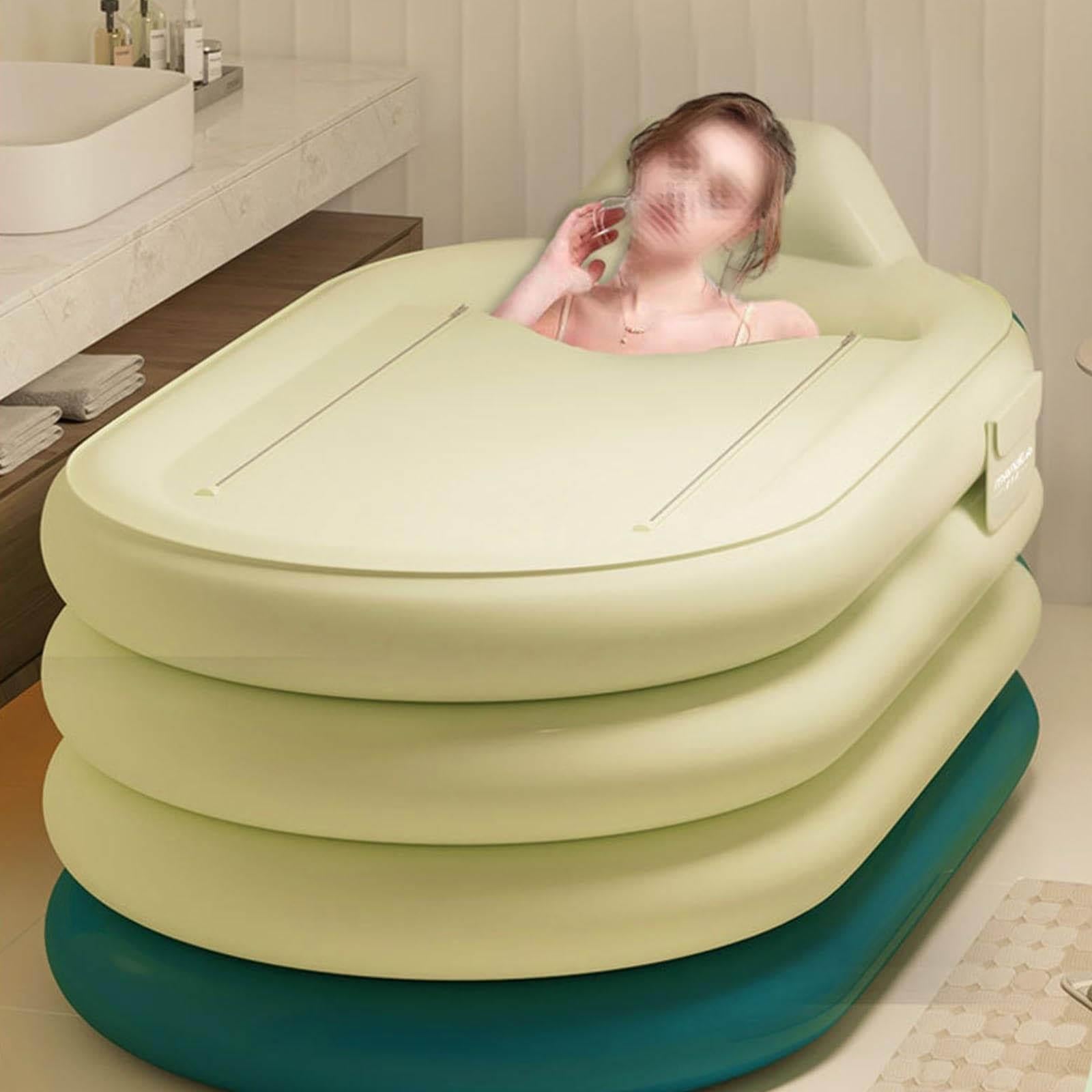 Vasca da Bagno Gonfiabile per Adulti Portatile Pieghevole autoportante PVC