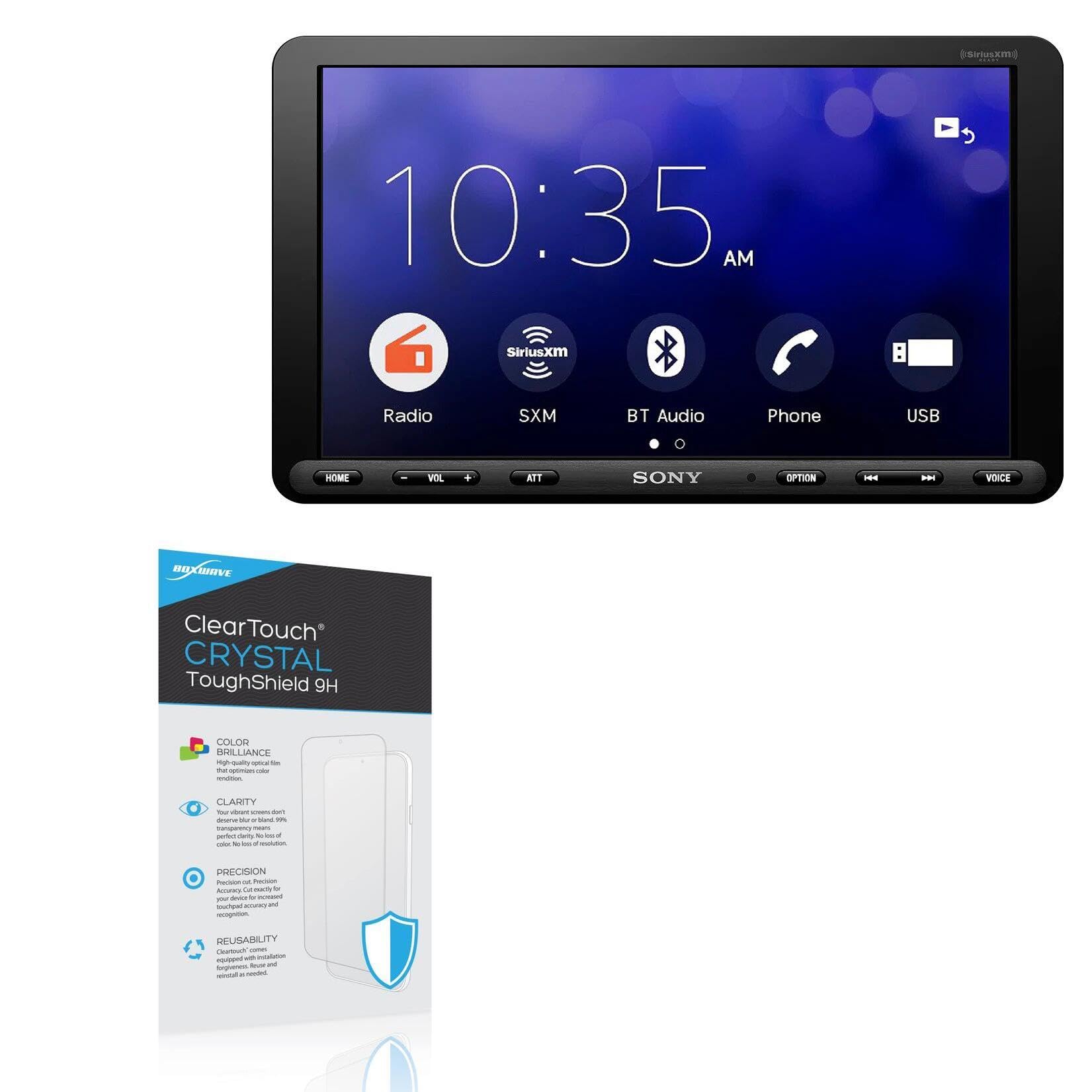 2-Pack ClearTouch Crystal Screen Protector For Sony XAV-AX200 - 9H Hardness, Flexible Film, Crystal Clear