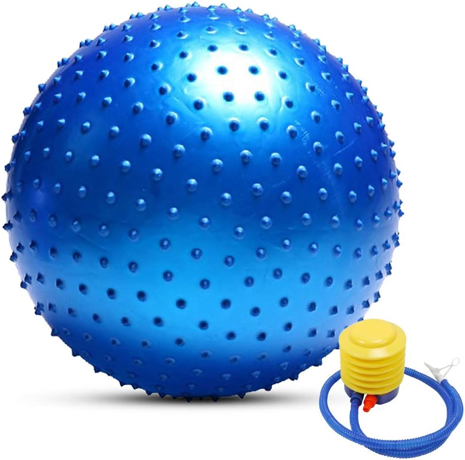 Anti-Burst Yoga Ball Thickened Stability Balance Ball Pilates Physical Fitness Exercise Ball 55CM / 65CM / 75CM Gift Air Pump (Blue, 75cm)
