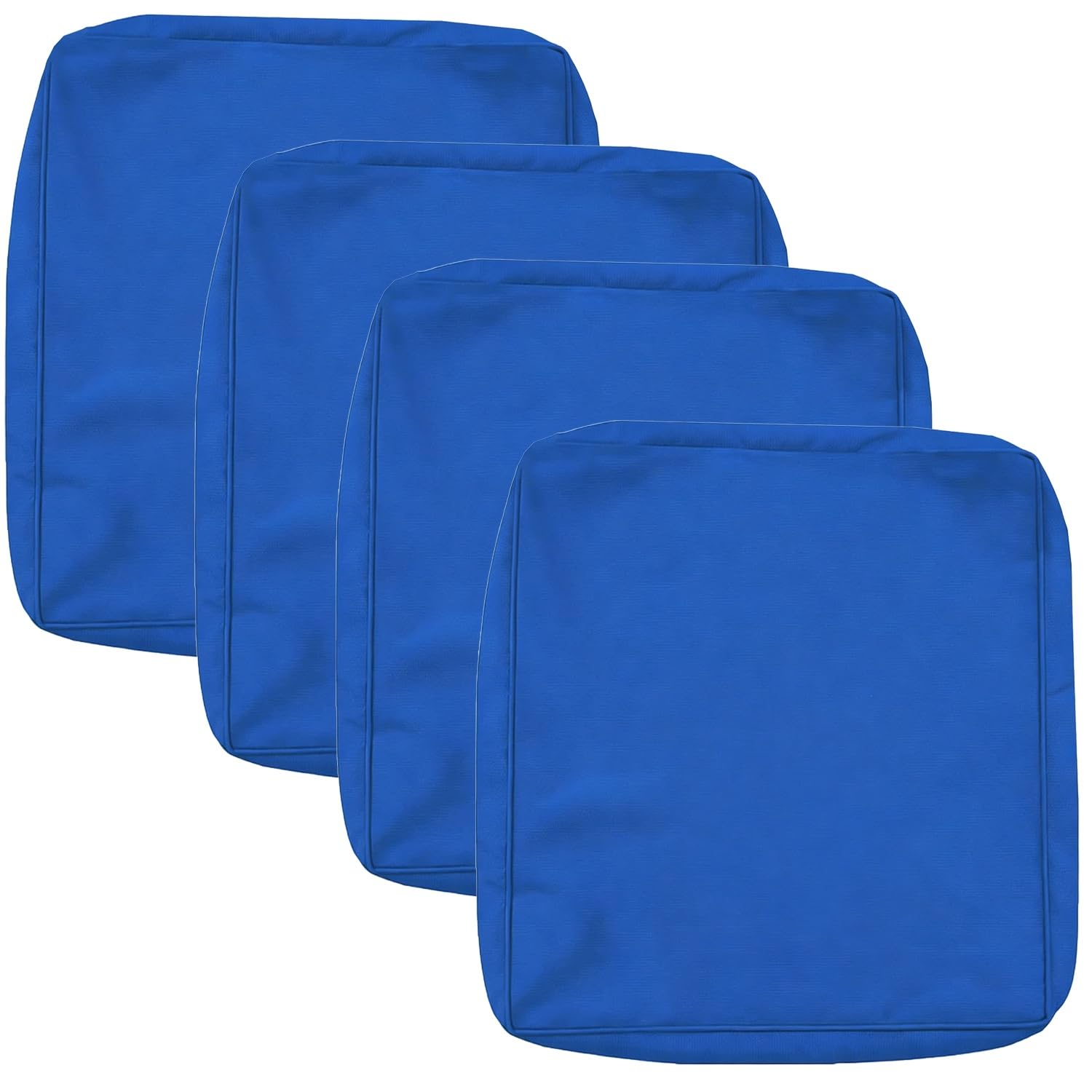 Housse de coussin d'extérieur imperméable 65x65 cm lot de 4 bleu pour siège de jardin