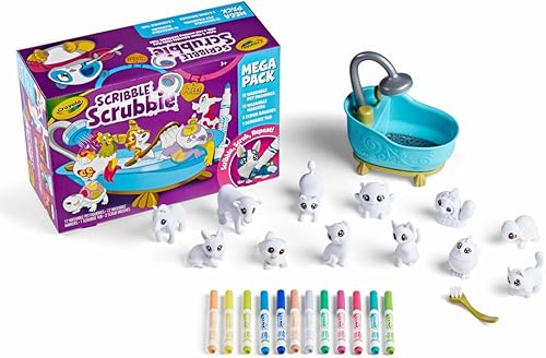 Miniatura 9 de Crayola Scribble Scrubbie Pets Safari Treehouse, estuche de almacenamiento de juguetes, regalo para niños y niñas