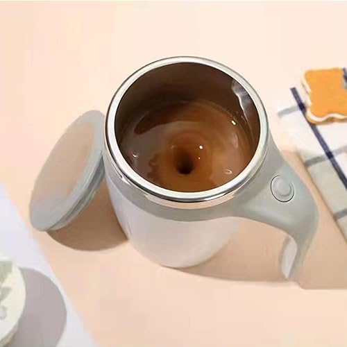 Vista 5 de Restokki Taza de café automática con agitación magnética de 12.8 fl oz – Enfriamiento rápido, taza de autoagitación para mezclar chocolate caliente