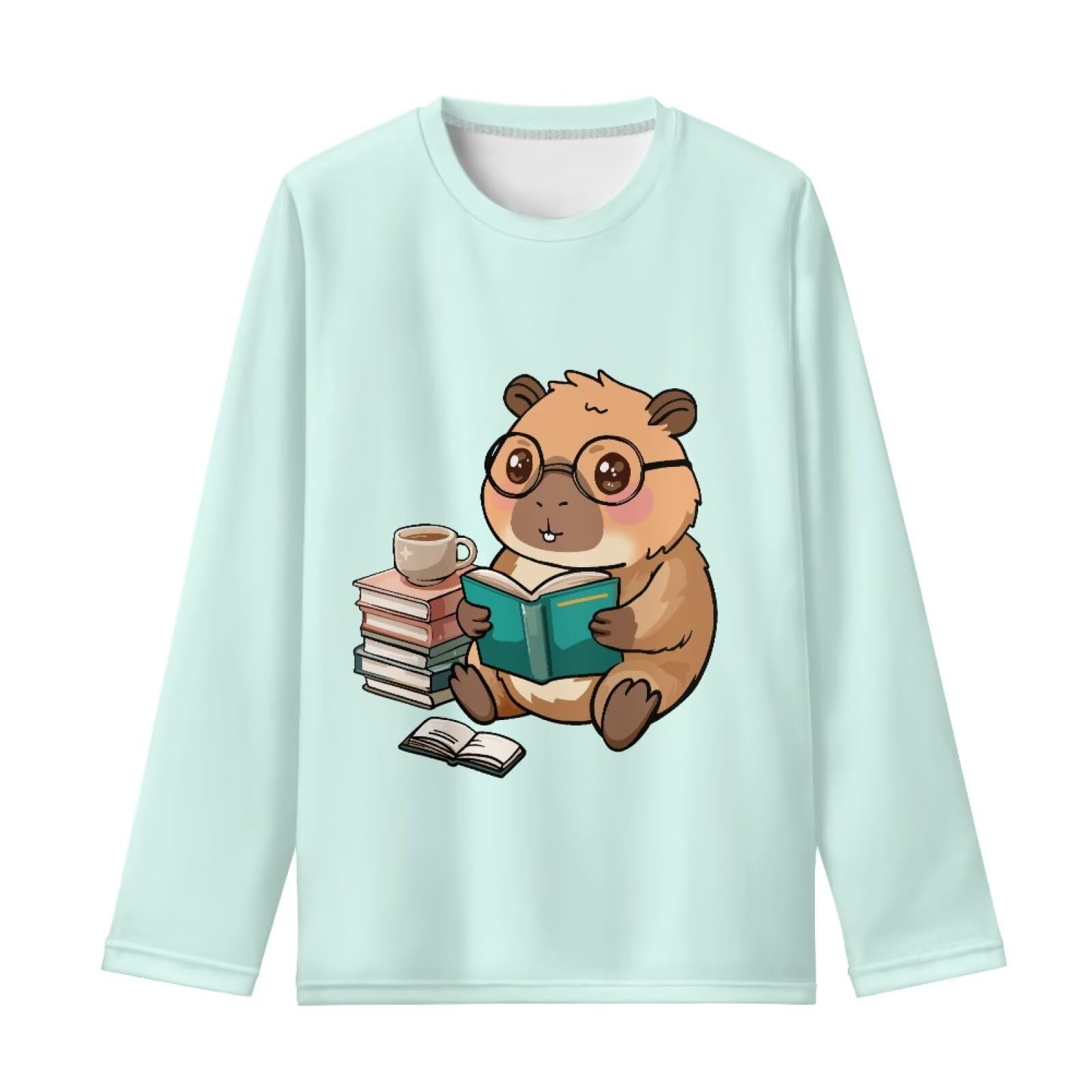 Girls Long Sleeve Shirts Casual Crewneck Soft T-shirts for Girls 3-16 Years Old