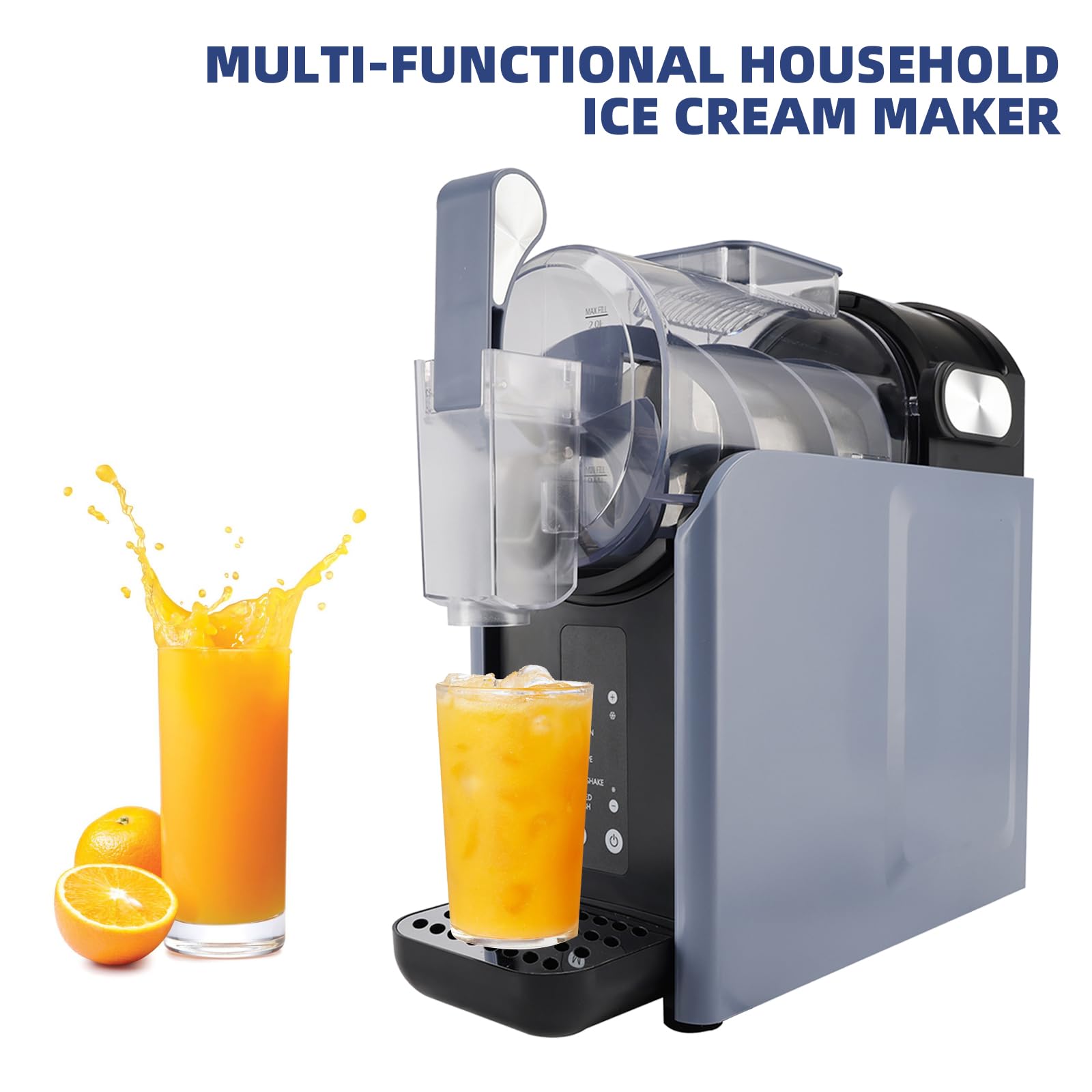 2L Slushy Maker – Frozen Drink Maschine mit 5 Programmen für Slush, Milkshakes, Iced Coffee, Alkoholfreie Getränke, Selbstreinigungsfunktion, Für Zuhause
