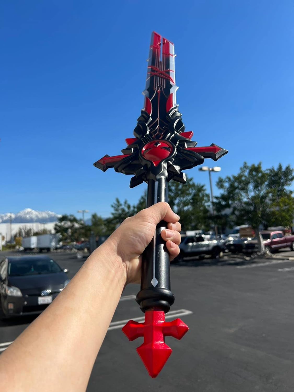 Mingshao Fantasy Game Genshin Cosplay Foam Sword Scepter Blade Weapon Costume (Varies Style) (Theme: Wolf's Gravestone 39.5")