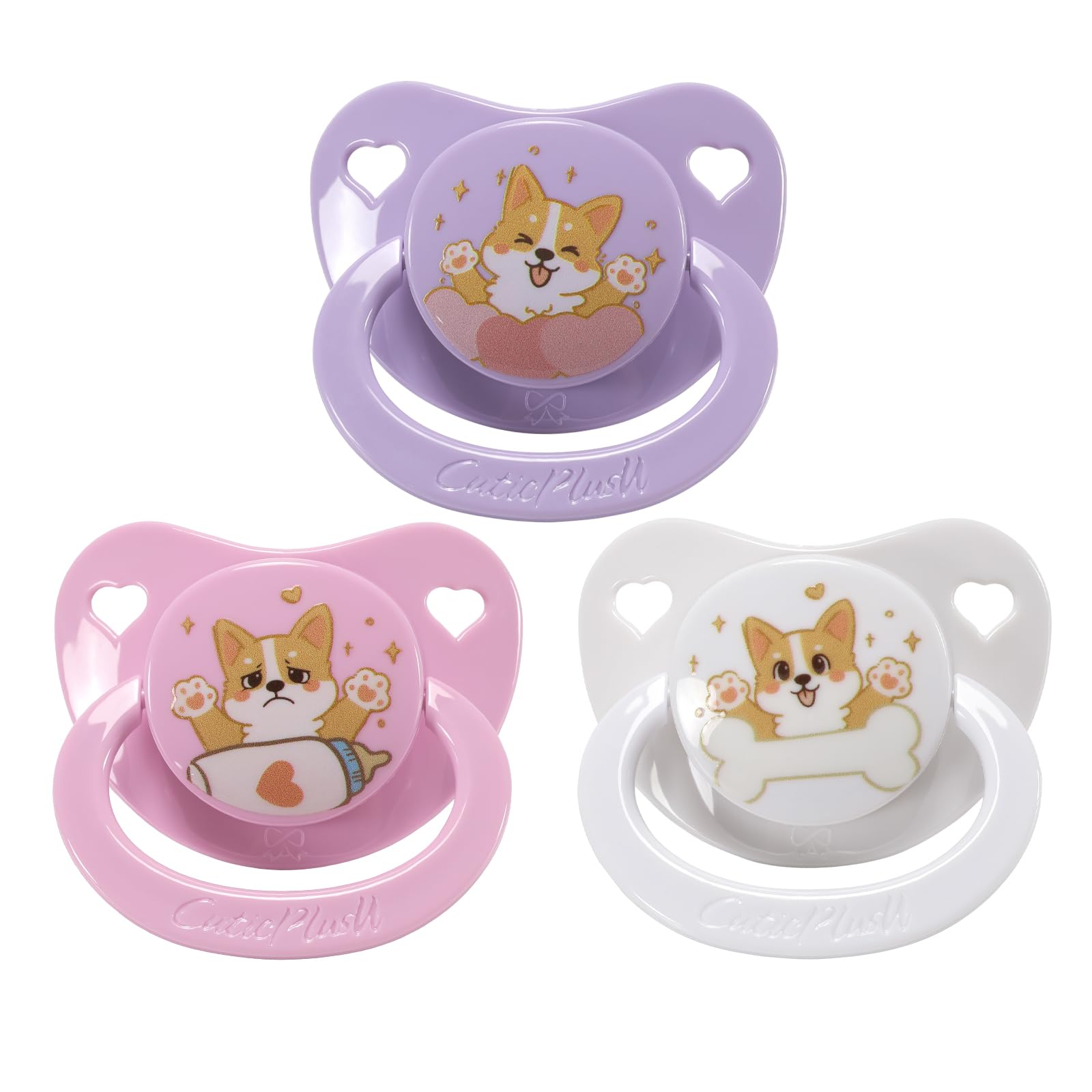 CutiePlusU Large Size Dummy Big Shield Pacifier 3 Counts for Men Women