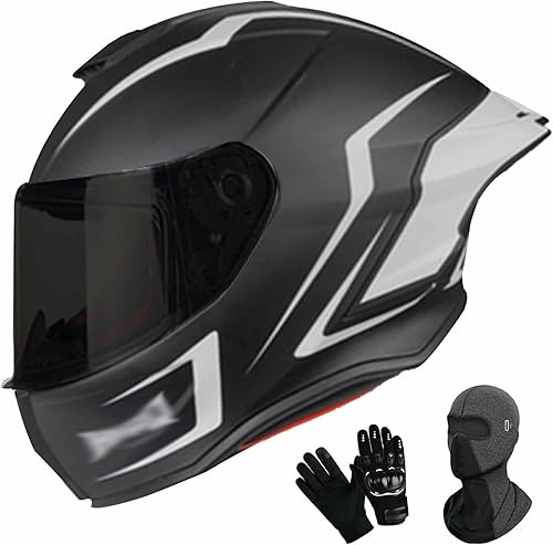 Casco de motocicleta de cara completa, casco integrado unisex para adultos, casco de motocicleta eléctrica para ciclomotor, crucero, scooter,