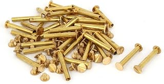 Aexit Photo Albums Power Fastening Tool Parts & Accessories Scrapbook Slotted Knurling Brass Binding Screw Post Nailer Replacement Parts M5x30mm 30pcs