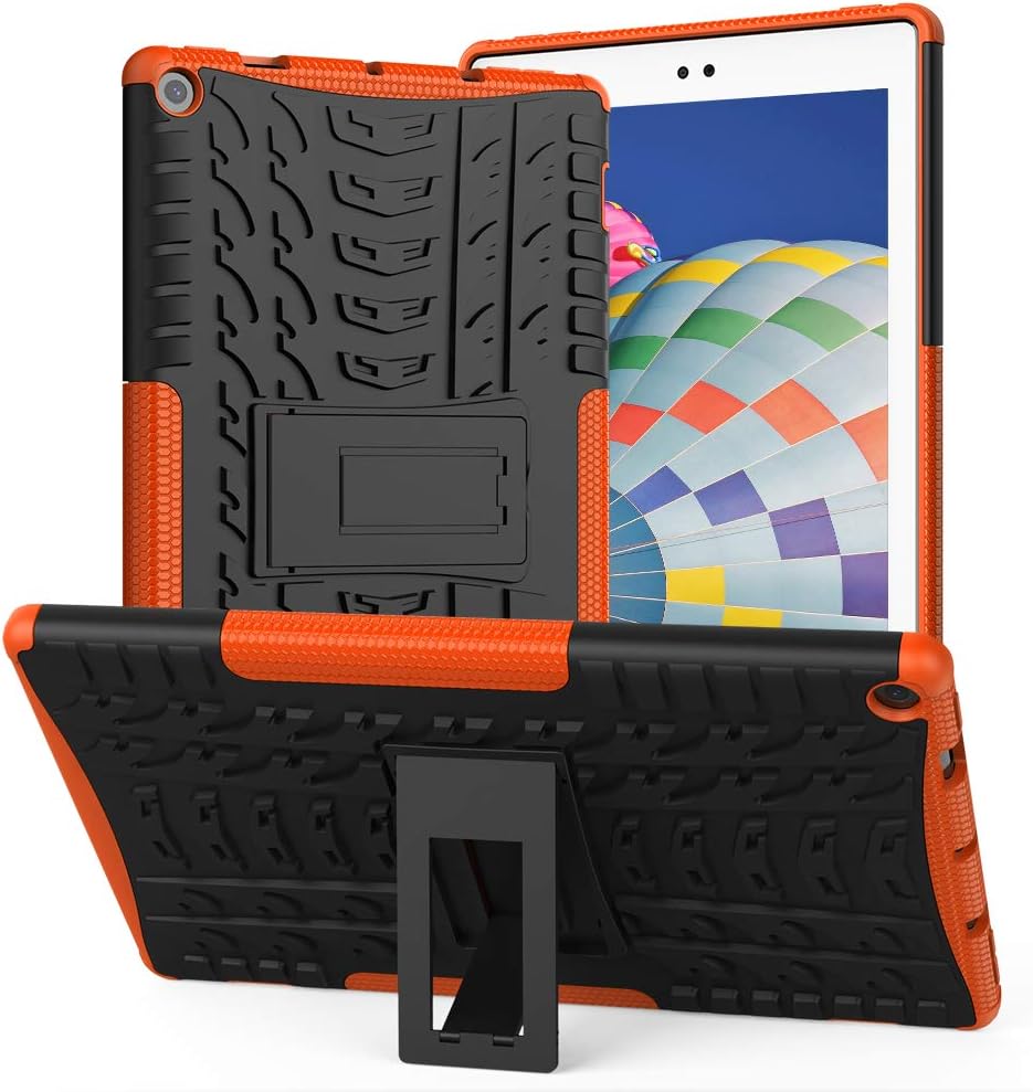 ROISKIN Armor Rugged Dual Layer Kickstand Case Cover Compatible with Tablet 10.1 inch 9th/7th Generation