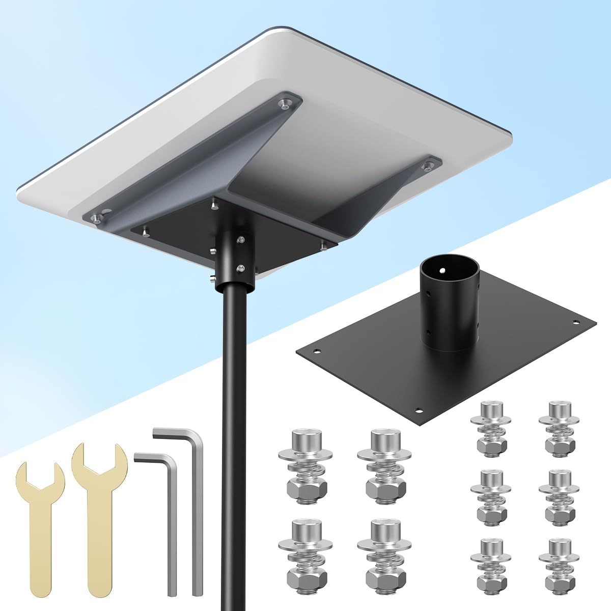 Starlink Flat High Performance Pipe Adapter, Starlink Mounting Kit for Performance Starlink Internet Kit Satellite, Starlink Mount, Starlink Pole Mount, Starlink Roof Mount