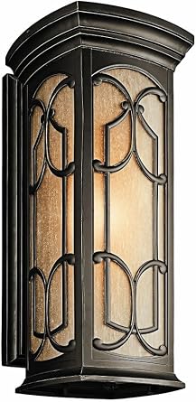 Kichler Franceasi Outdoor Wall Lantern Light, Olde Bronze