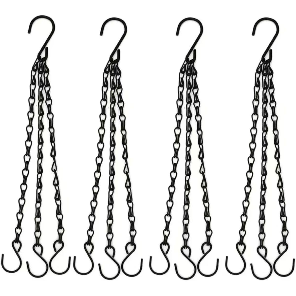 KYUQY Hanging Basket Chains, 4pcs 16 Inch Rattan Hanging Pendant Chain Flowers Basket Chain Flower Pot Hydroponic Plants Grow Tools Garden Decorations (S+S)