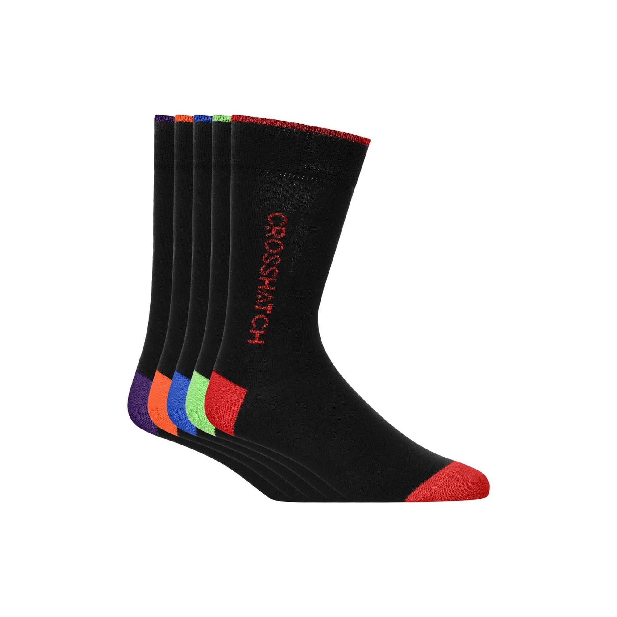 Glowbow Socks 5pk Black - ONE SIZE
