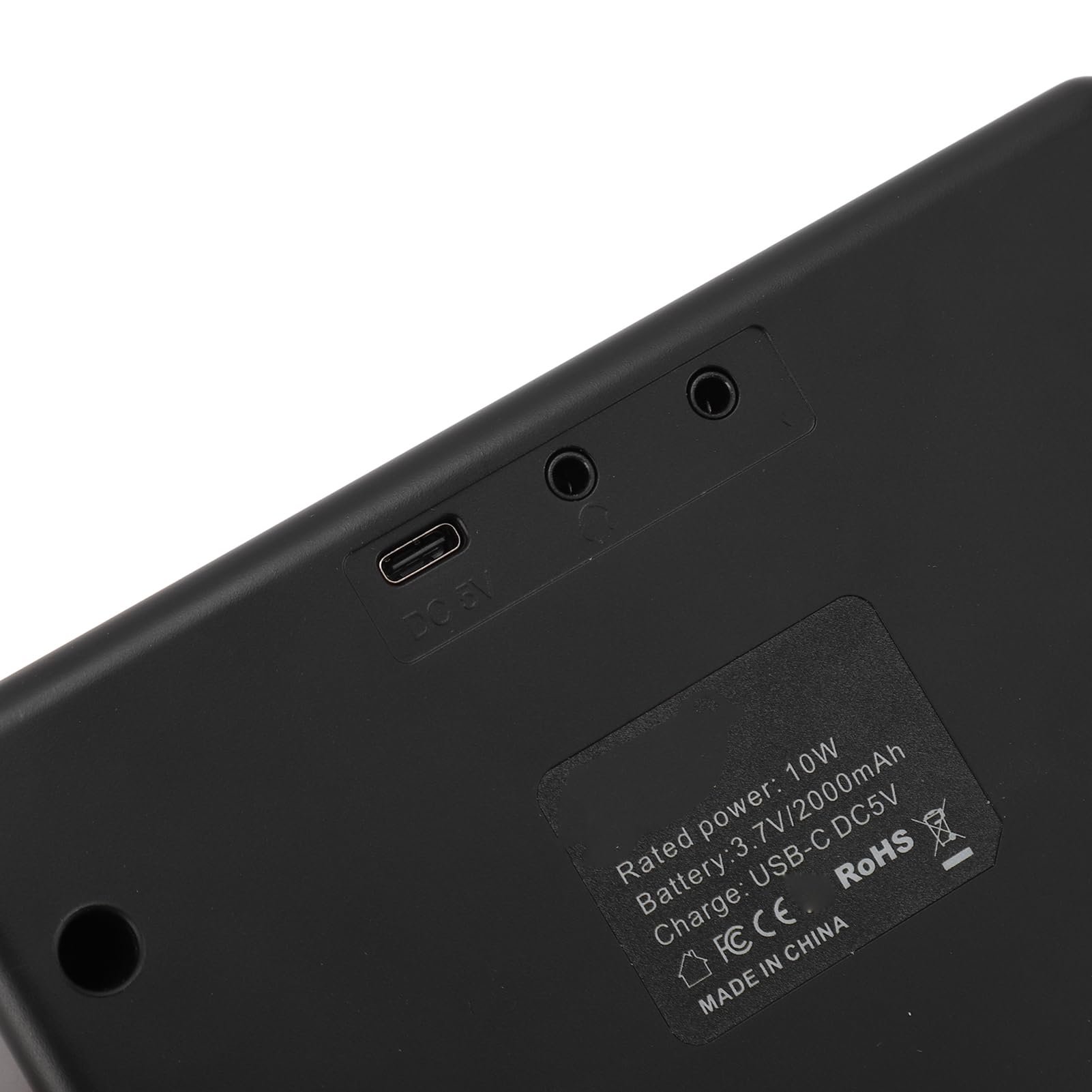 Tragbarer 10-W-Bassverstärker mit Wiederaufladbarem 3, 7-V-2000-mAh-Akku, Kleine Größe und Elegantes Design, Plug-and-Play, USB C, 4 Stunden Nutzungsdauer, 6, 35-mm-Eingangsbuchse