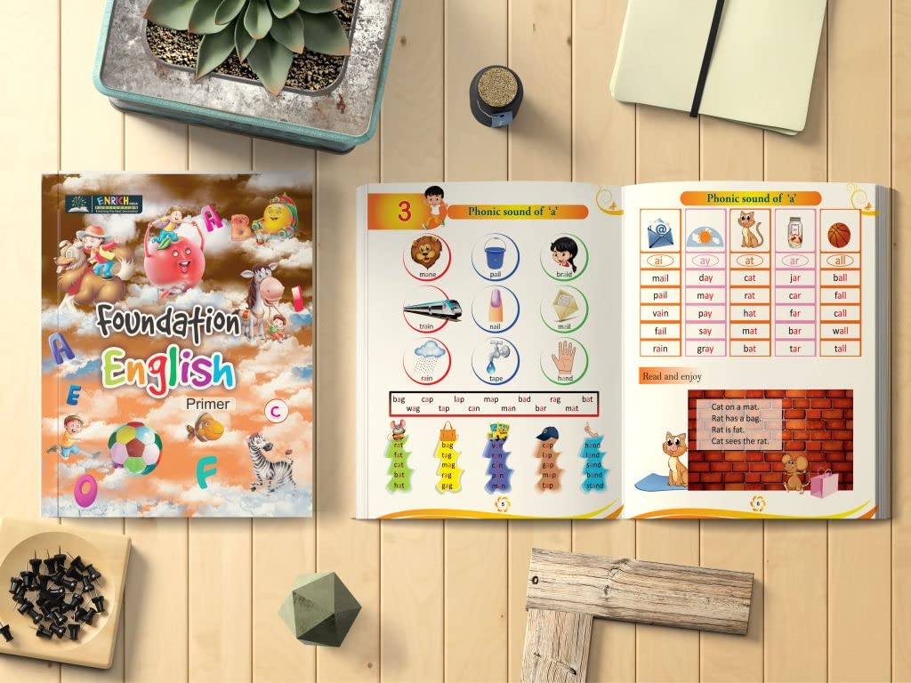 Buy Foundation English Primer (Level C), UKG / KG 2 Kids, with Phonics sound and interactive